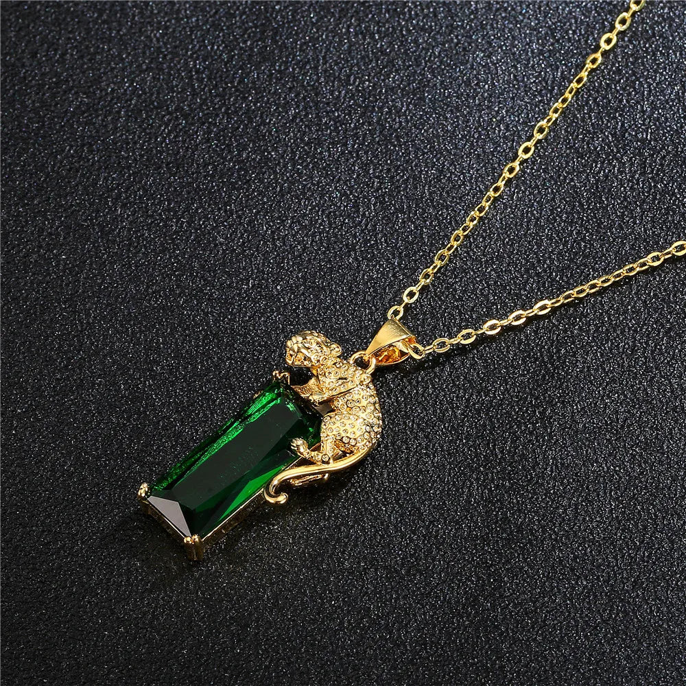 14K Yellow Gold Real Natural Emerald Necklaces Women Silver 925 Jewelry Pierscionki Bizuteria Emerald Gemstone Pendant Necklace