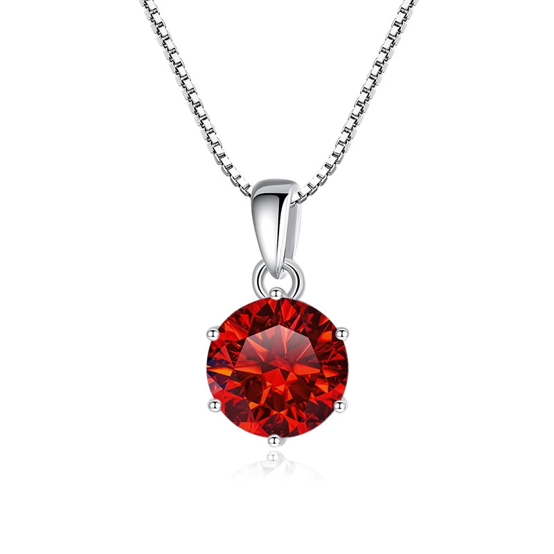 Butterflykiss 1 CT Real Moissanite Pendant Necklace For Women Top Quality 925 Sterling Silver Wedding Party Bridal Fine Jewelry
